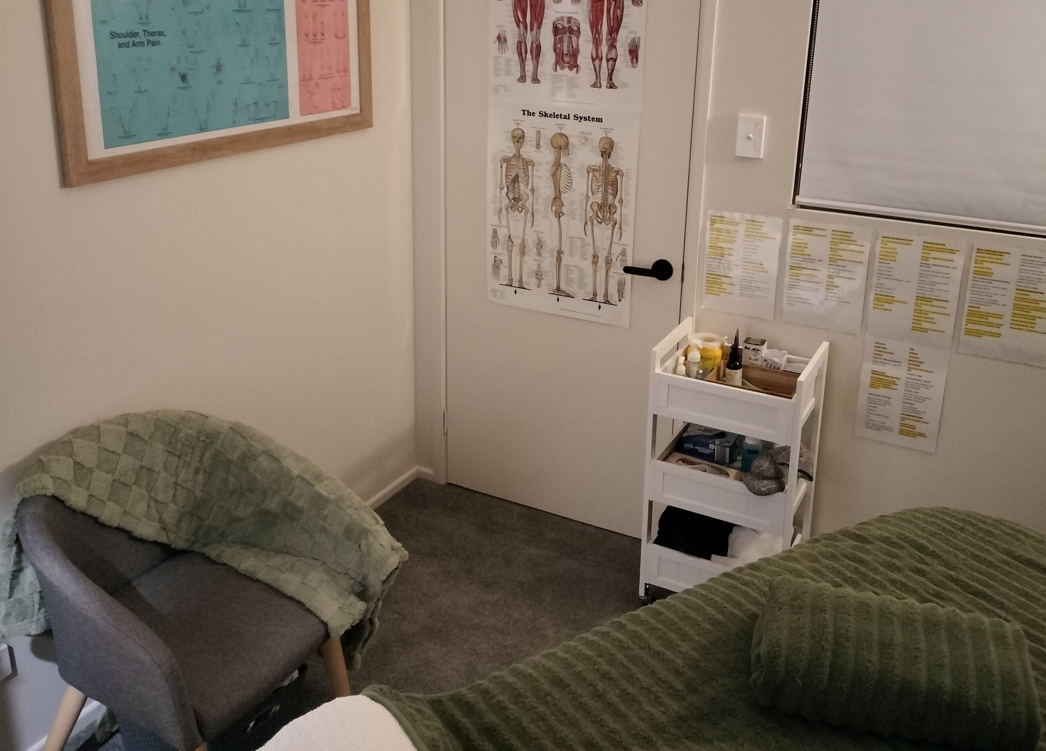 Welcoming therapy room at Angela Harvey Neuromuscular Therapist, Glass House Mountains, Queensland, AU.