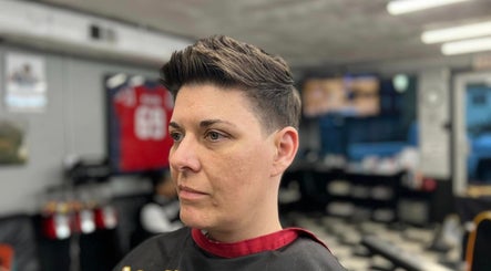 Stylish haircut at Sacred Diamond Grooming and Wellness, Columbia, Tennessee, US. Modern barbering excellence.
