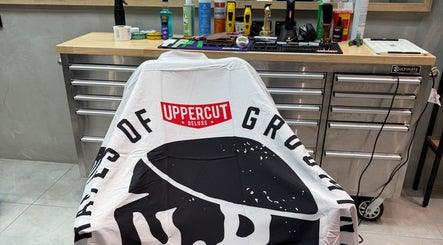 Barber chair and tools at Admir the Barber in Melbourne, Victoria, AU.