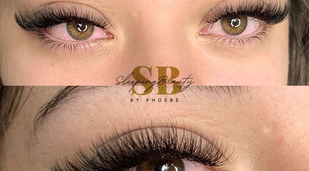 Close-up of eyelash extensions at Sleeping Beauty by Phoebe, Melbourne, Victoria, AU.