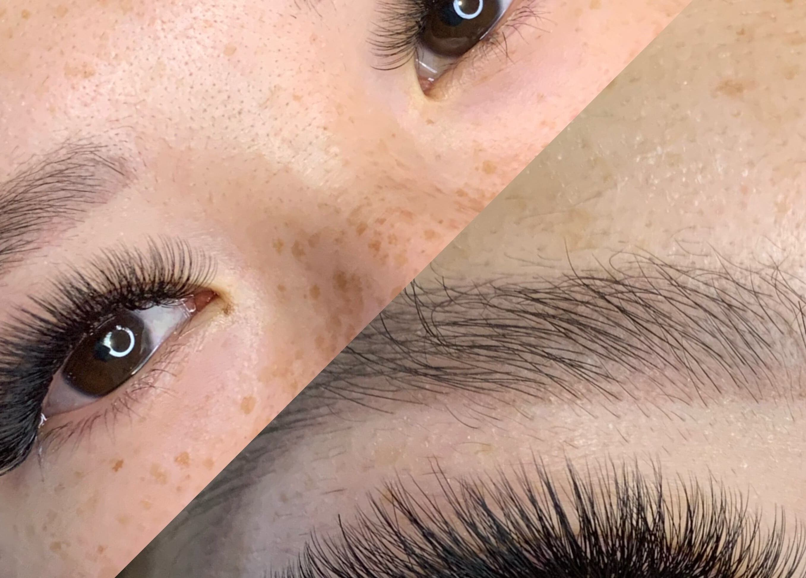 Close-up of eyelash extensions at Sleeping Beauty by Phoebe, Melbourne, Victoria, AU showcasing lash artistry.