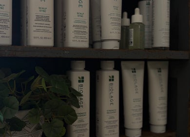 Hair care products at Molly May Extensions Hair Salon, Gainsborough, England, GB.