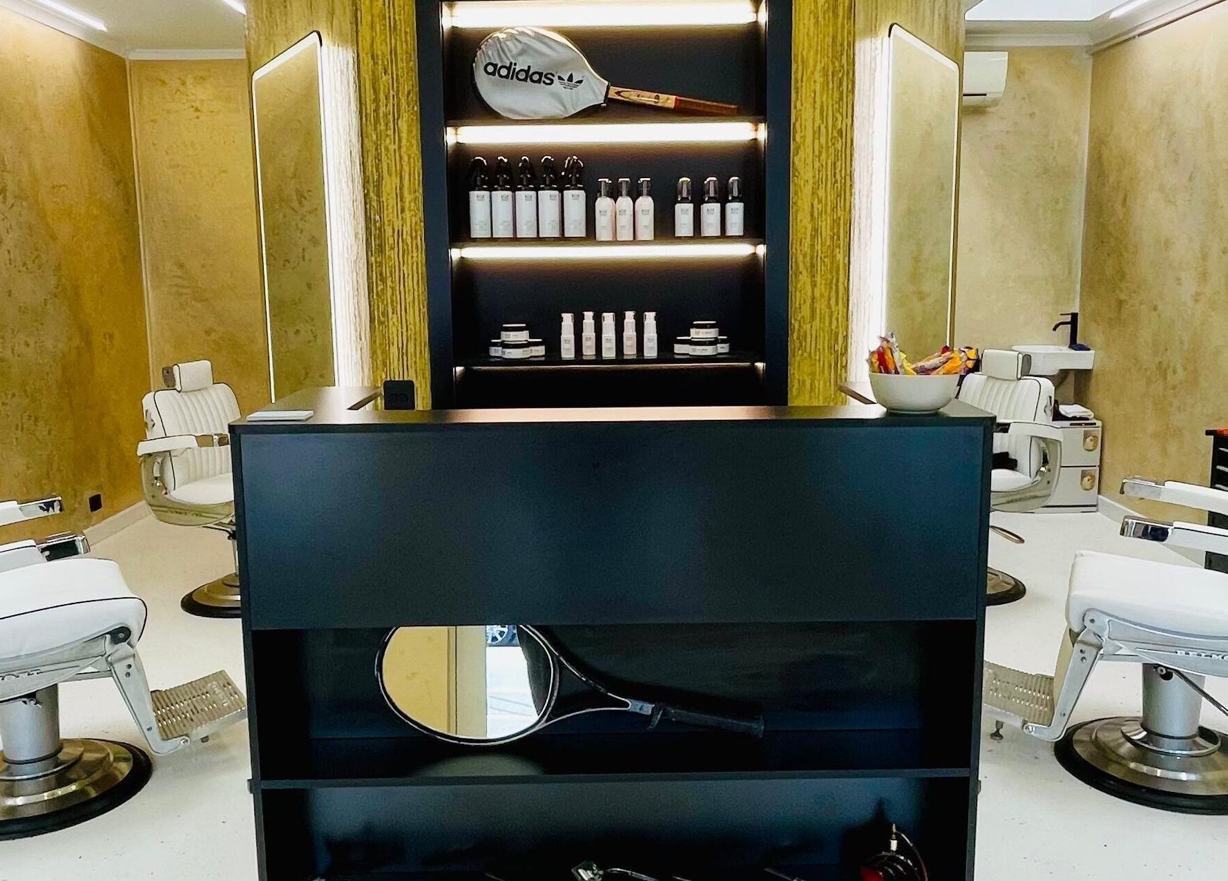 Elegant barber chairs at Ripponlea - Another Man Barber & Shop in Melbourne, Victoria, AU.