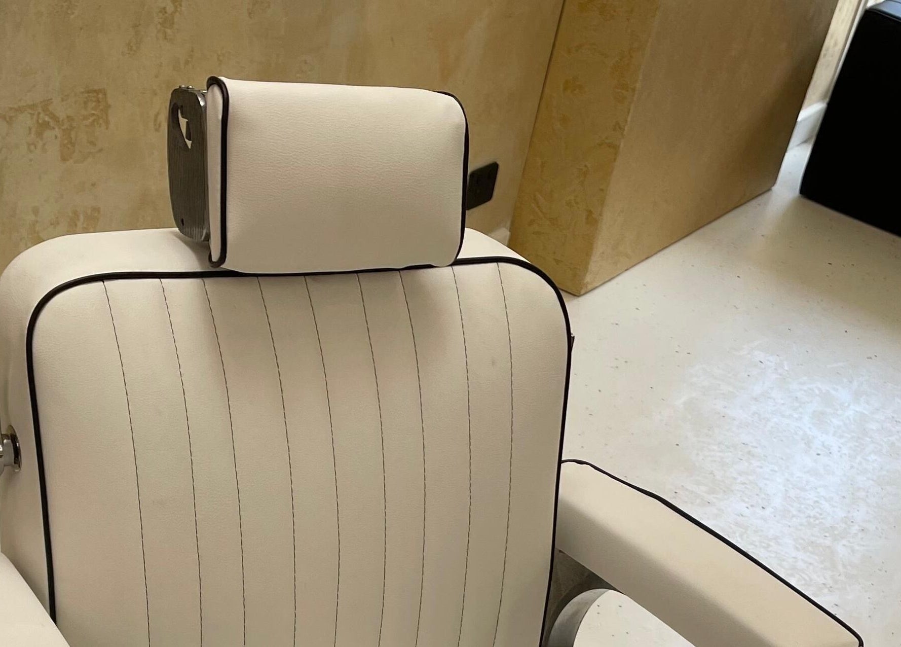 Elegant barber chair at Ripponlea - Another Man Barber & Shop in Melbourne, Victoria, AU.