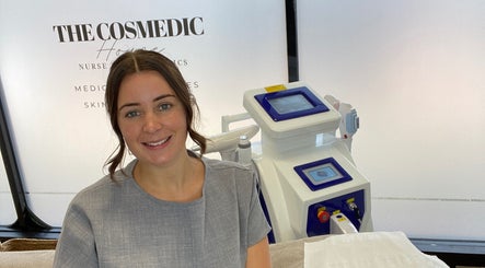 Smiling beautician at The Beauty Room by Victoria, Chelmsford, England, GB with advanced cosmetic equipment.