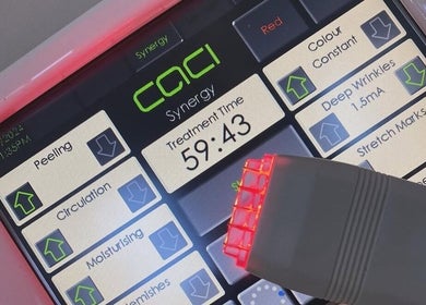 Advanced CACI Synergy equipment in use at The Beauty Room by Victoria, Chelmsford, England, GB.