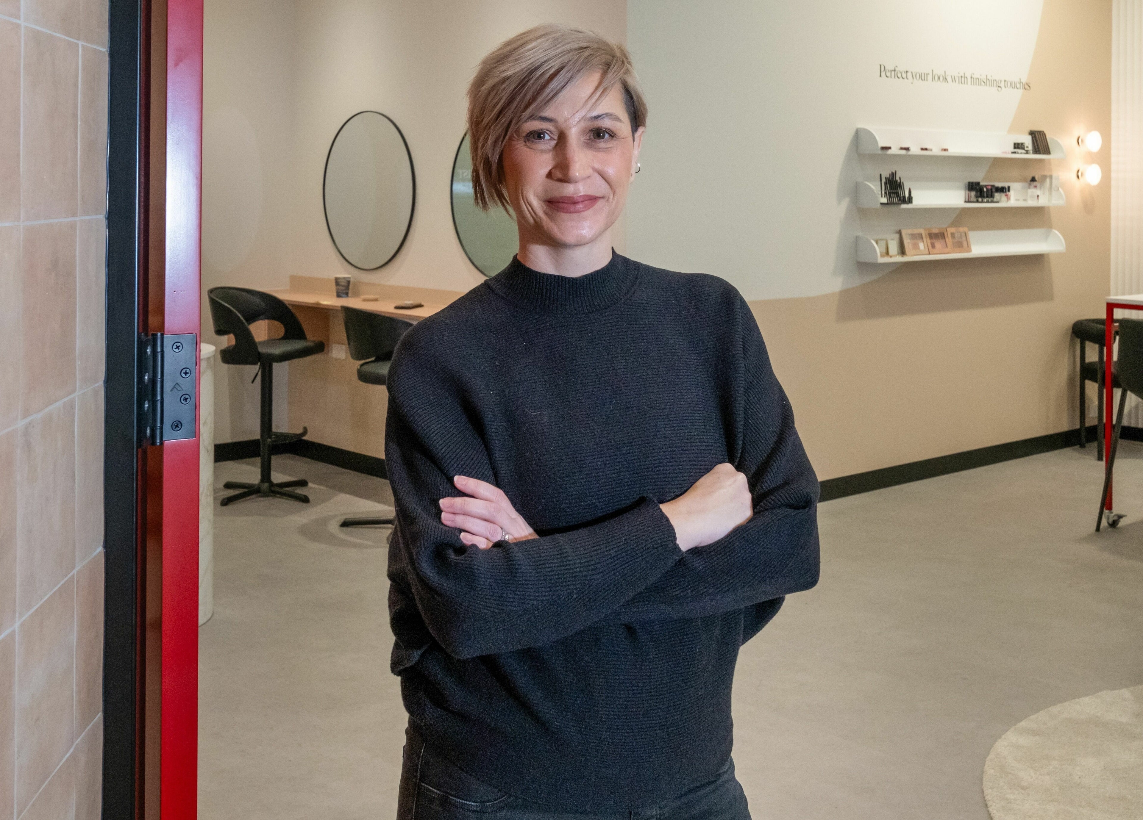 Welcoming interior at The Lip Lab, Perth, Western Australia, AU with modern decor and beauty stations.