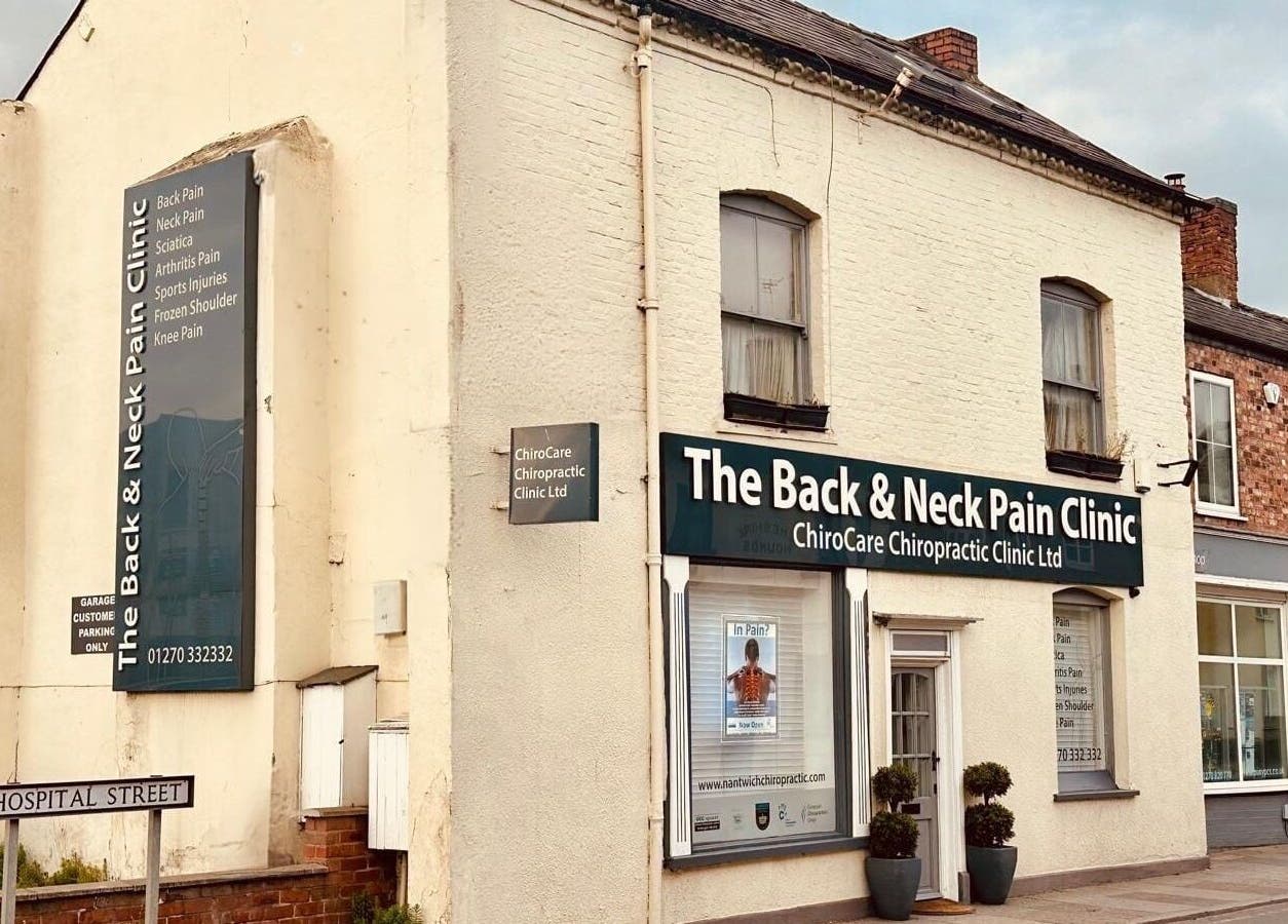 Exterior of RESTORE – Massage at The Nantwich Back & Neck Pain Clinic, Nantwich, England, GB.