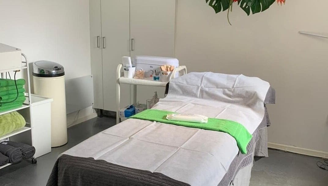 Cozy treatment room at Perfect Pear - Brazilian Waxing Technique Specialist in Southampton, England, GB.
