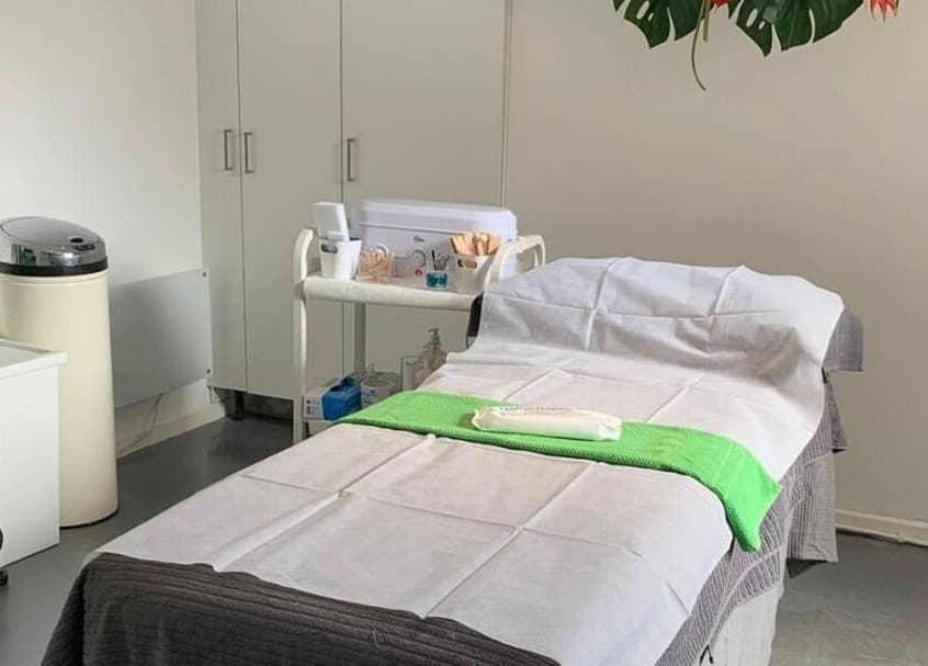 Cozy treatment room at Perfect Pear - Brazilian Waxing Technique Specialist in Southampton, England, GB.