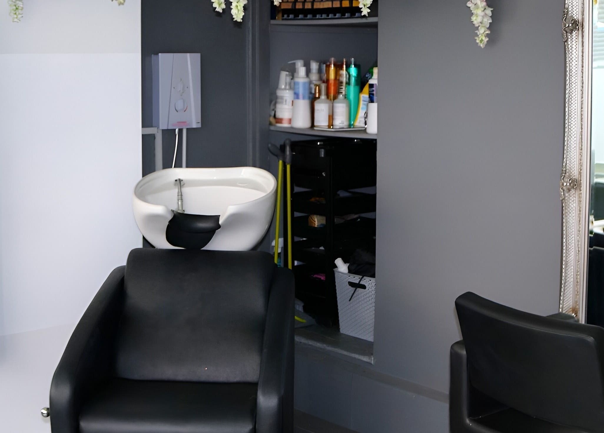 Luxurious salon corner at Perfect Pear - Brazilian Waxing Technique Specialist, Southampton, England, GB.