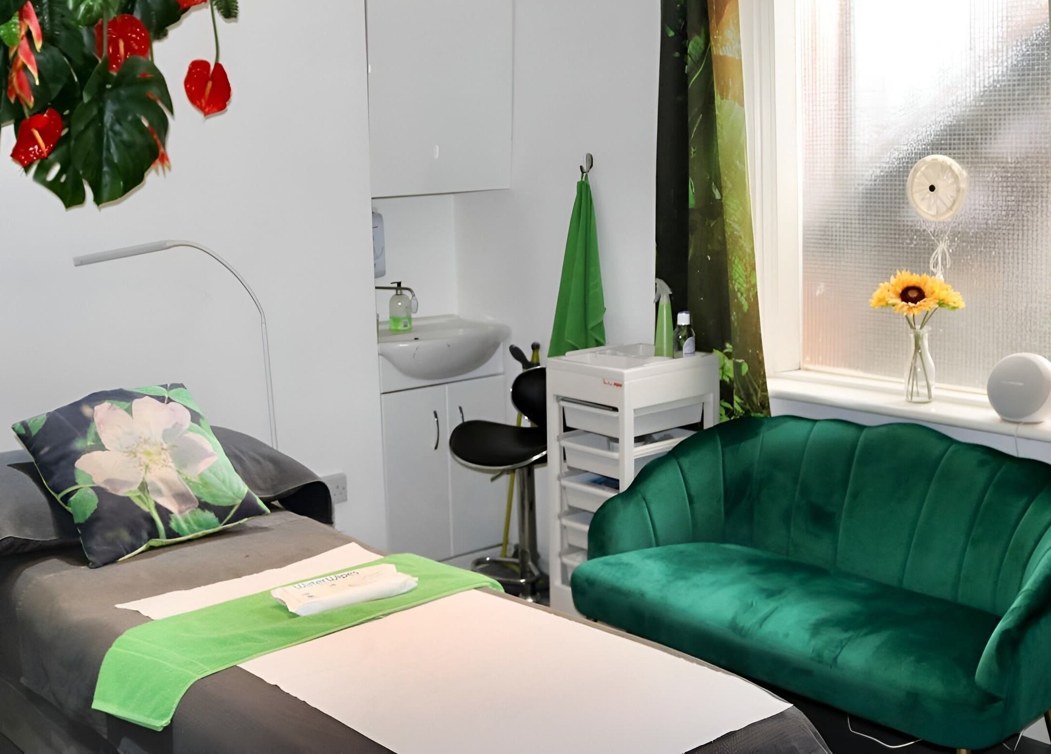 Modern treatment room at Perfect Pear - Brazilian Waxing Technique Specialist, Southampton, England, GB.
