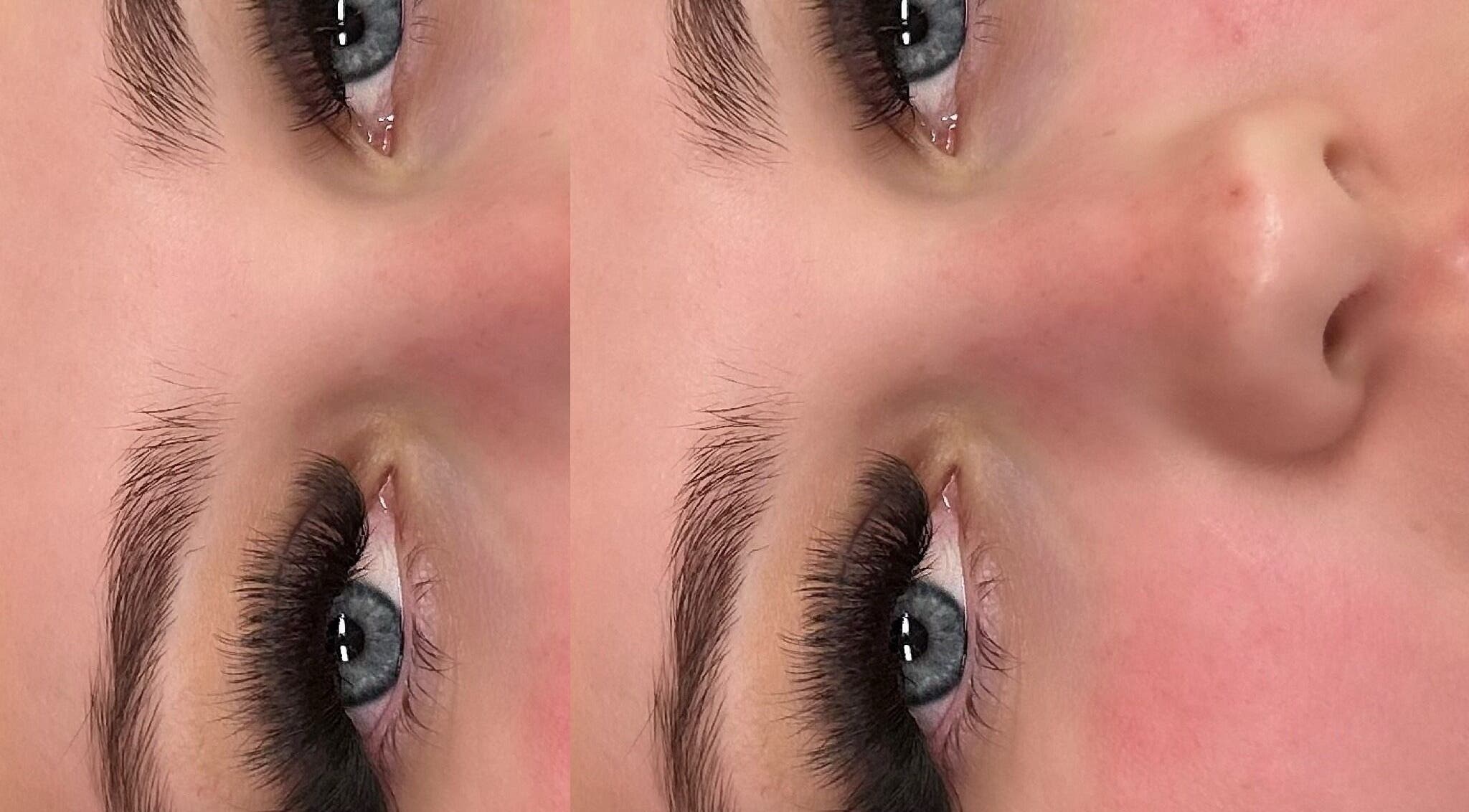 Close-up of elegant eyelash extensions by S.Lashesnbeautyxo at Everton Park, Queensland, AU.