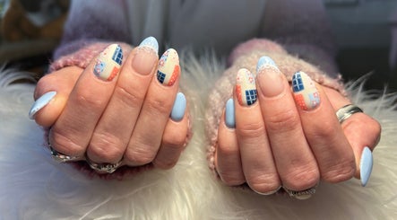 Close-up of creative nail art at Kara Beauty, Cape Town, Western Cape, ZA.