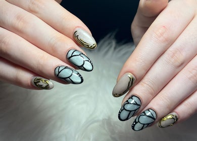 Elegant nail art design at Kara Beauty, Cape Town, Western Cape, ZA showcasing artistic flair.