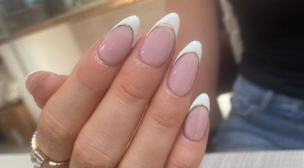 Elegant French manicure at Evergreen Beauty and Wellness, Desborough, England, GB, showcasing stylish nail art.