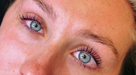 Close-up of enhanced lashes at Get Lashed with Ab, Basildon, England, GB.