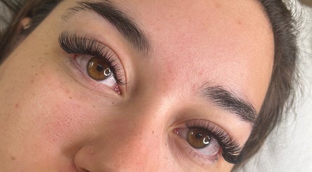 Close-up of lush lashes at Get Lashed with Ab, Basildon, England, GB showcasing professional eyelash extensions.