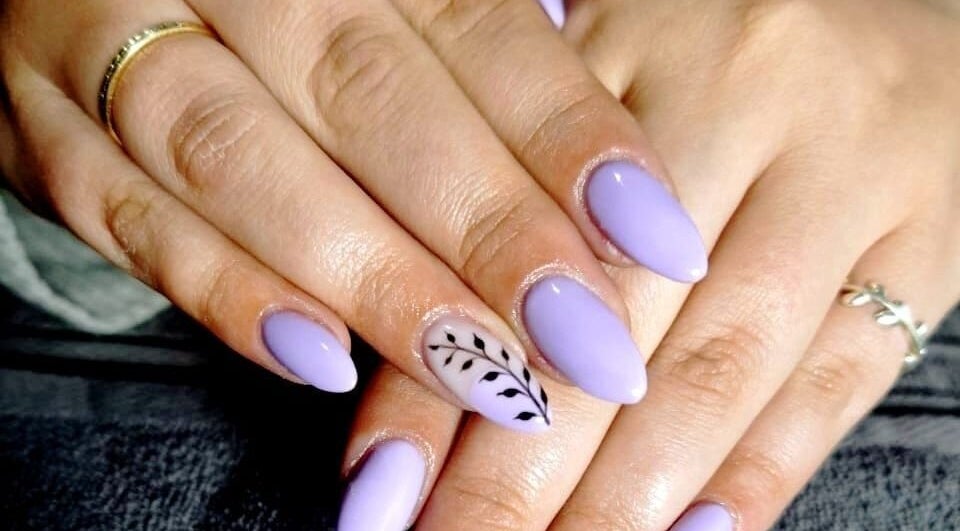 Lavender nail art at Classic Touch- Skincare & Nail Clinic, Rustenburg, North West, ZA showcasing elegant design.