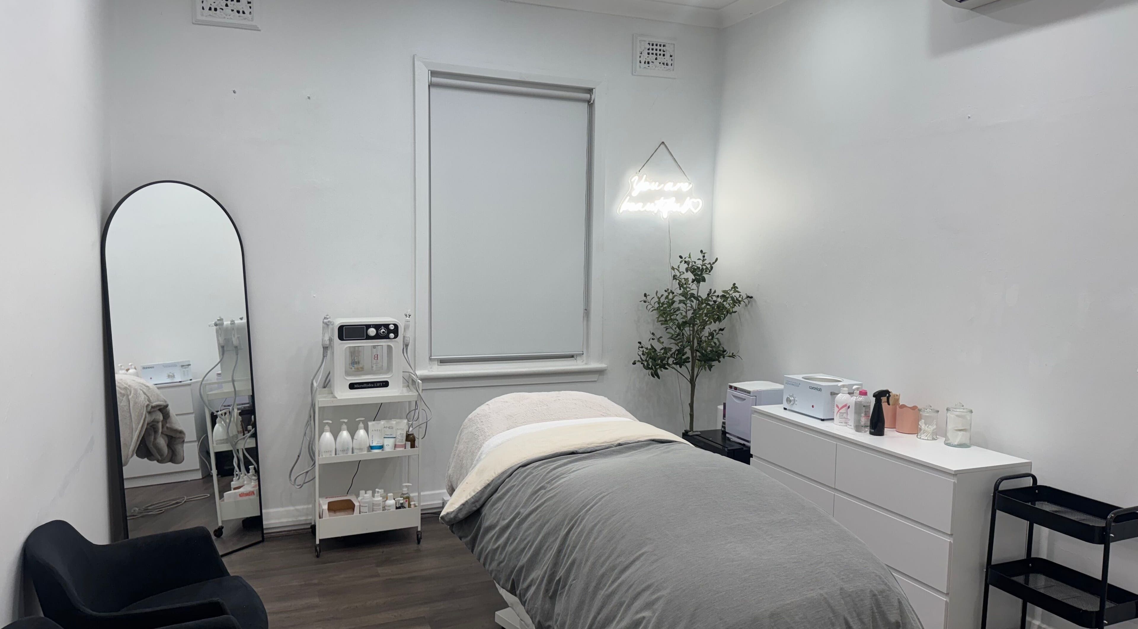 Tranquil treatment room at Radiance Beauty and Brows, Penshurst, New South Wales, AU.