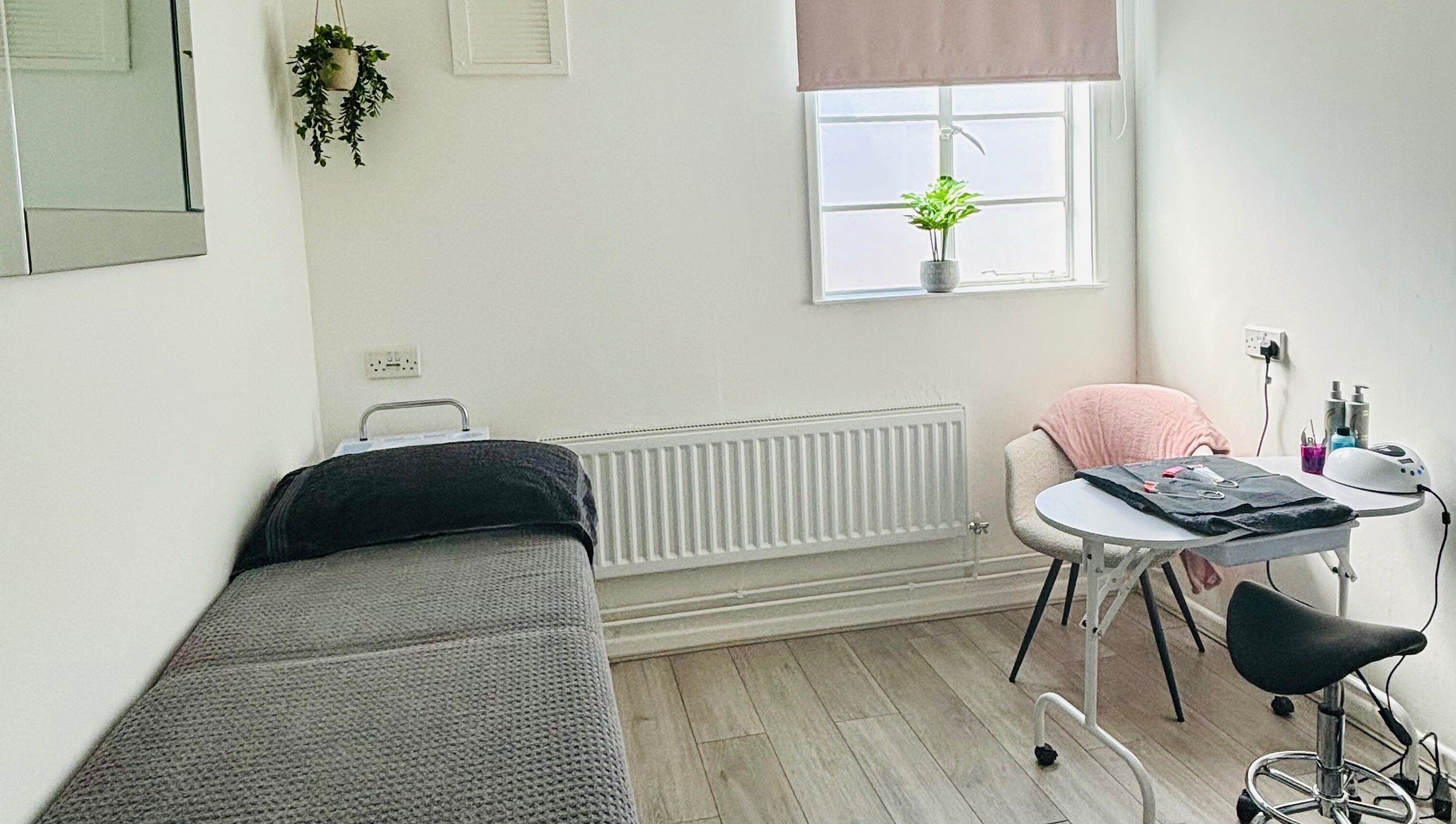 Bright treatment room at L.A Beauty ~ Based at Luna Fitness and Recovery Studio, Thatcham, England, GB.