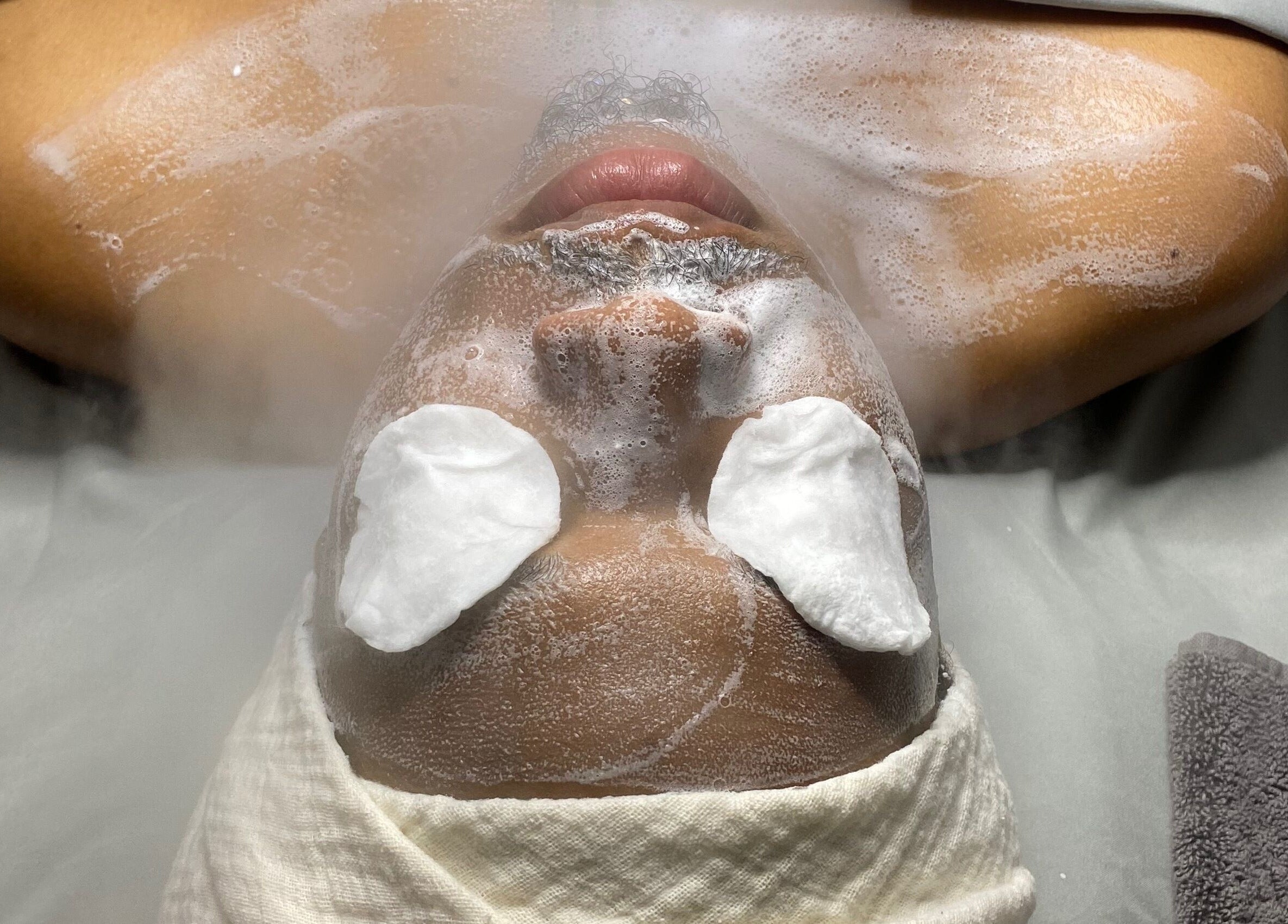 Facial treatment with steam at MP Spa and Aesthetics Clinic, Oistins, Christ Church, BB.