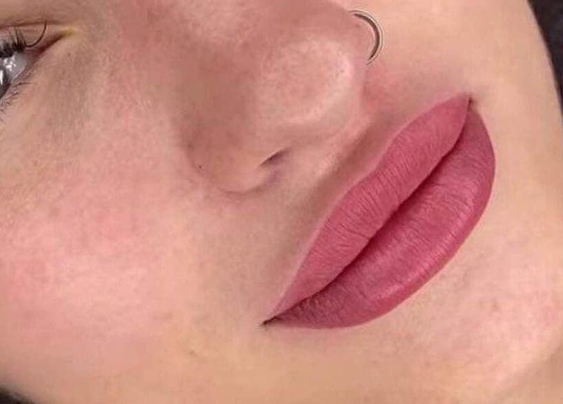 Close-up of elegant pink lips at Brow Lab by Anna/Ely, Ely, England, GB, showcasing beauty treatment.