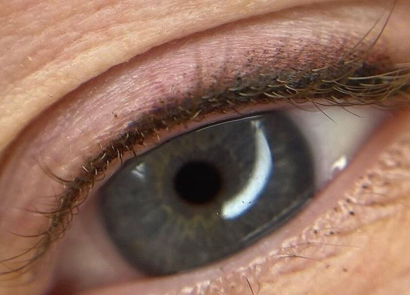 Close-up of a styled eye with natural lashes at Brow Lab by Anna/Ely, Ely, England, GB.