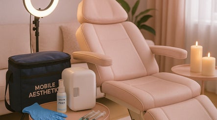 Comfortable aesthetic chair with equipment at Shannon Medical Aesthetics, Welwyn Garden City, England, GB.