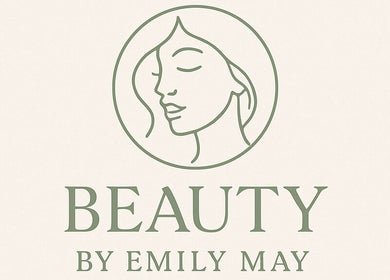 Logo of Beauty By Emily May, Tibshelf, England, GB featuring a minimalist feminine face outline.