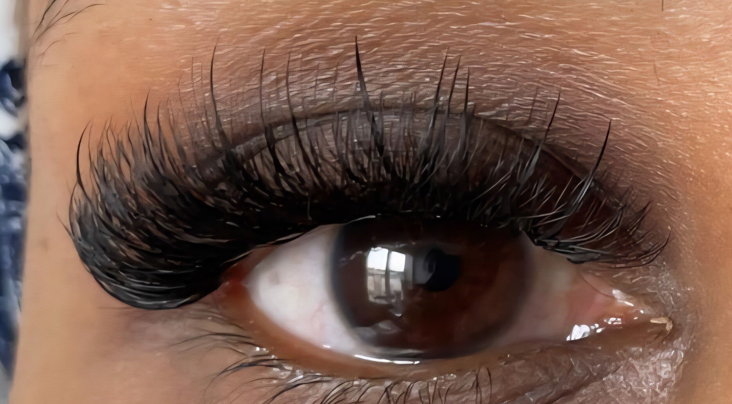 Close-up of chic eyelash extensions at IP Lashes, London, England, GB, showcasing professional beauty services.