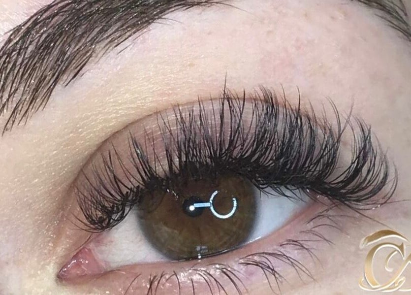 Closeup of expertly crafted lashes at The Creative Beauty Studio, Harlow, England, GB.