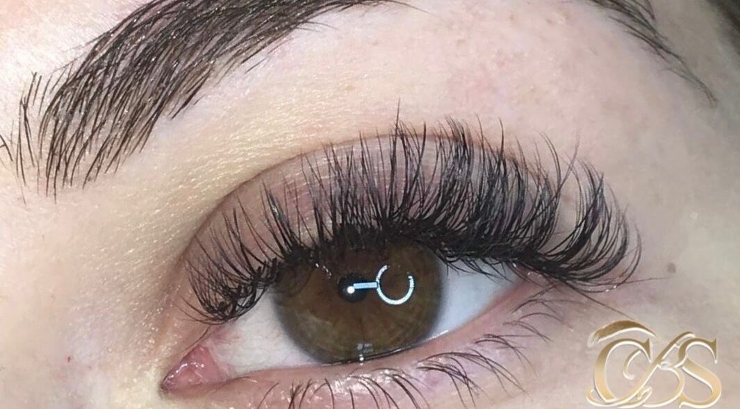 Closeup of expertly crafted lashes at The Creative Beauty Studio, Harlow, England, GB.