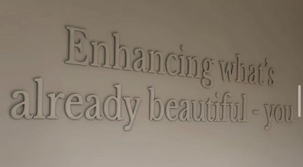 Inspiring wall quote at Beauty Bar By Hattie, Wallingford, England, GB enhancing beauty.