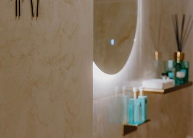 Sophisticated interior at Beauty Bar By Hattie, Wallingford, England, GB, with ambient lighting and decor.