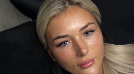 Close-up of a client's radiant skin after treatment at Charli Louise Beauty, Oldland Common, England, GB.