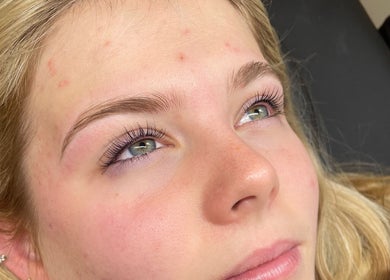 Close-up of enhanced lashes at Lara Beauty Collective, Randwick, New South Wales, AU.