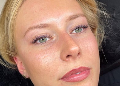 Close-up of elegant eyelashes at Lara Beauty Collective, Randwick, New South Wales, AU.