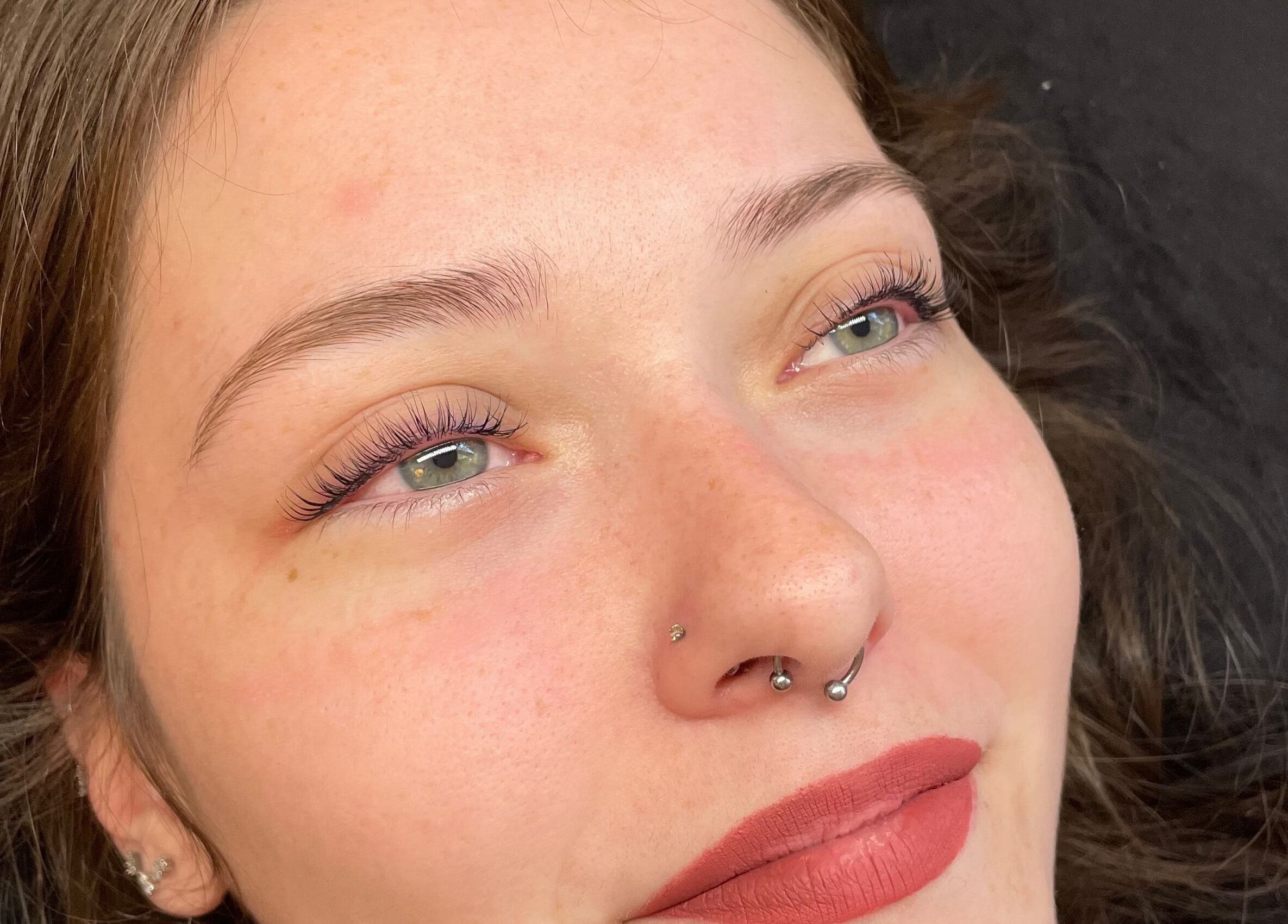 Close-up of eyelash lift at Lara Beauty Collective, Randwick, New South Wales, AU.