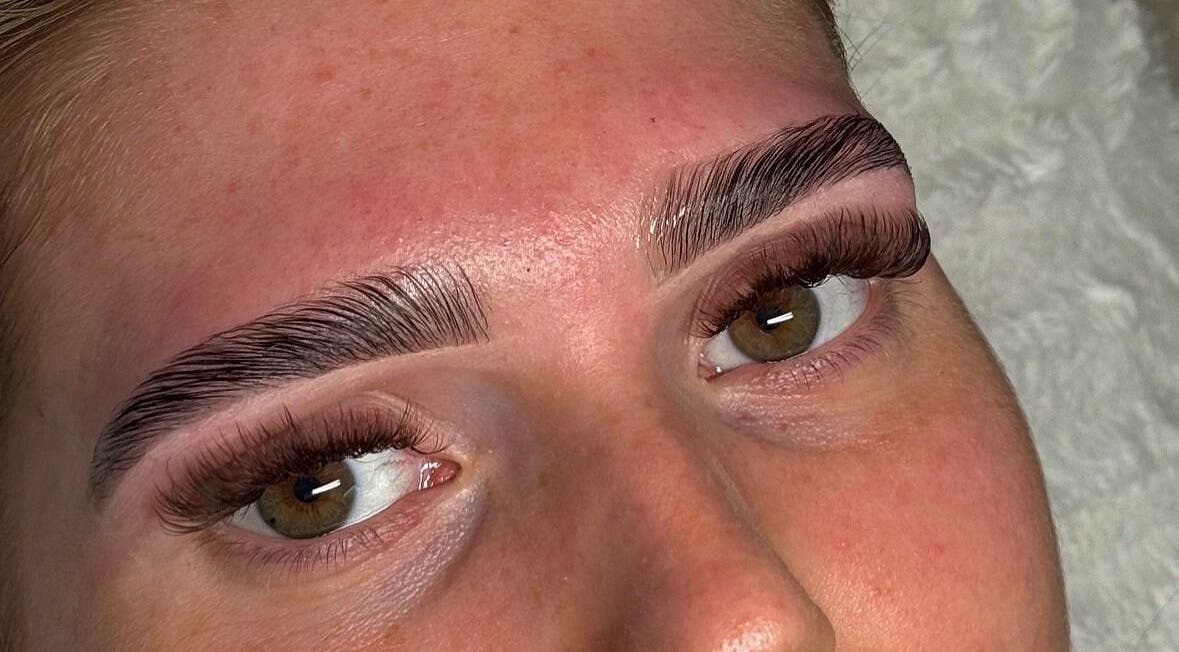 Expert brow styling at Beauty Bliss By Becca, Annan, Scotland, GB, showcasing perfectly shaped brows.