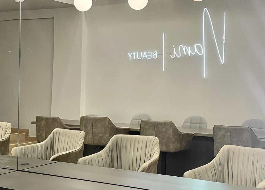 Luxurious interior of Nami Lagos beauty salon with stylish seating, Lagos, Lagos, NG