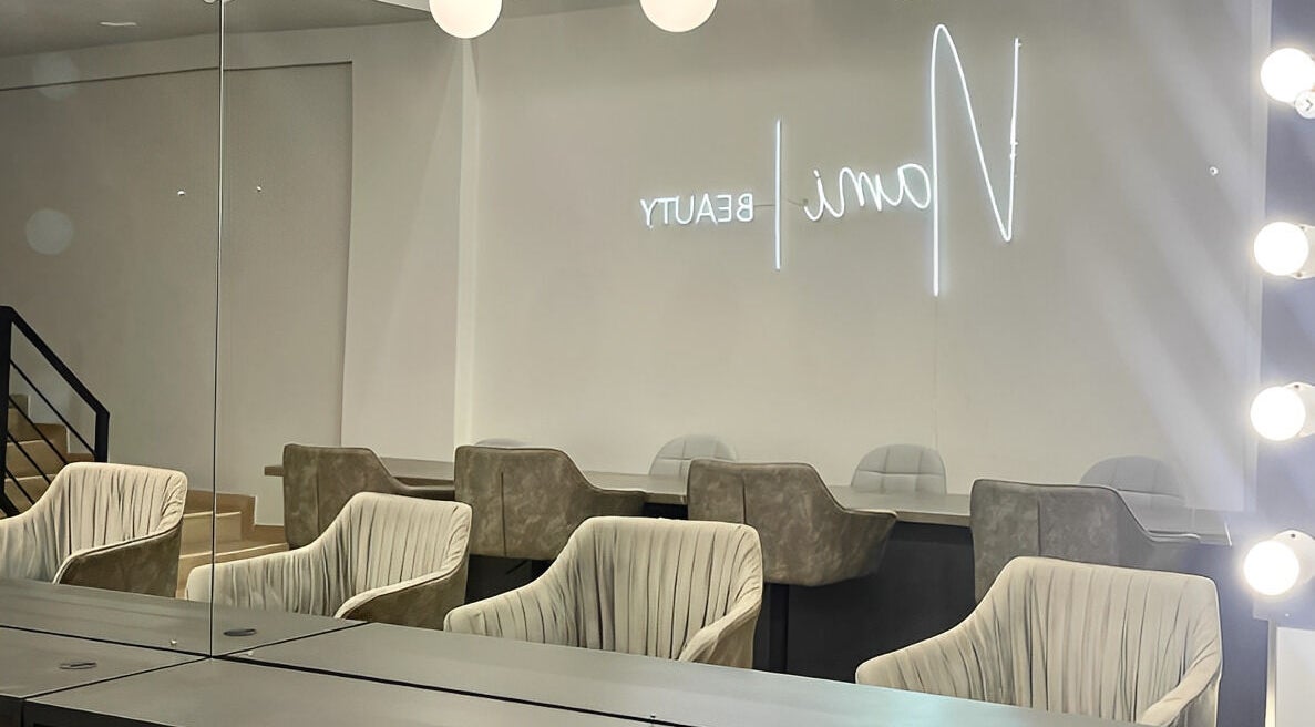 Luxurious interior of Nami Lagos beauty salon with stylish seating, Lagos, Lagos, NG