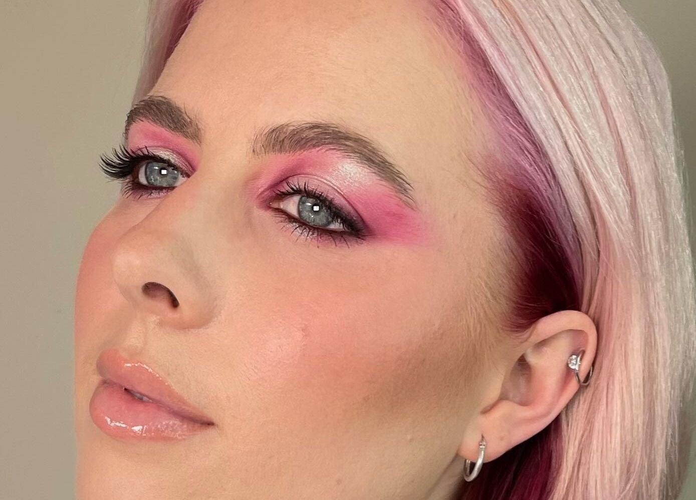 Glamorous pink eye makeup by Charlotte J. Artistry in Brighton, South Australia, AU.