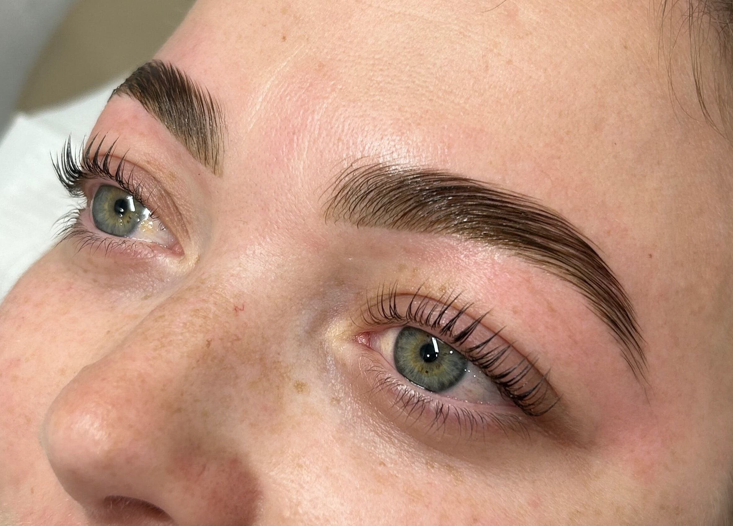 Expertly shaped eyebrows at Charlotte J. Artistry, Brighton, South Australia, AU showcase detailed beauty work.