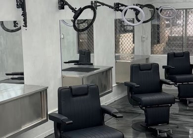 Modern styling chairs at Studio Blendz, Southport, Queensland, AU, offering premium beauty services.