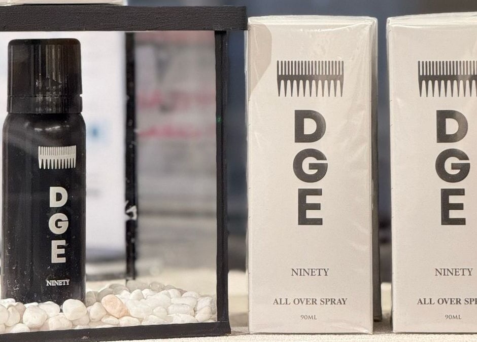 Display of DGE Ninety spray at Edge 90 - حافه ٩٠ المنار, Riyadh, Riyadh Province, SA.