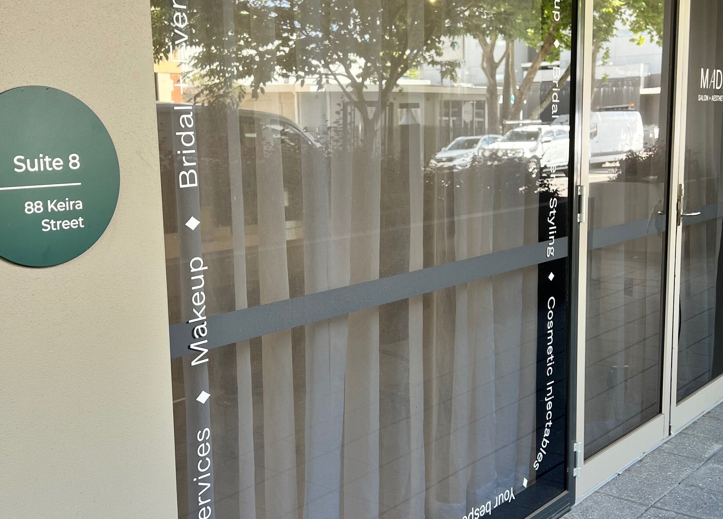 Front entrance of Aesthetics By Kristen, Suite 8, 88 Keira Street, Wollongong, New South Wales, AU.