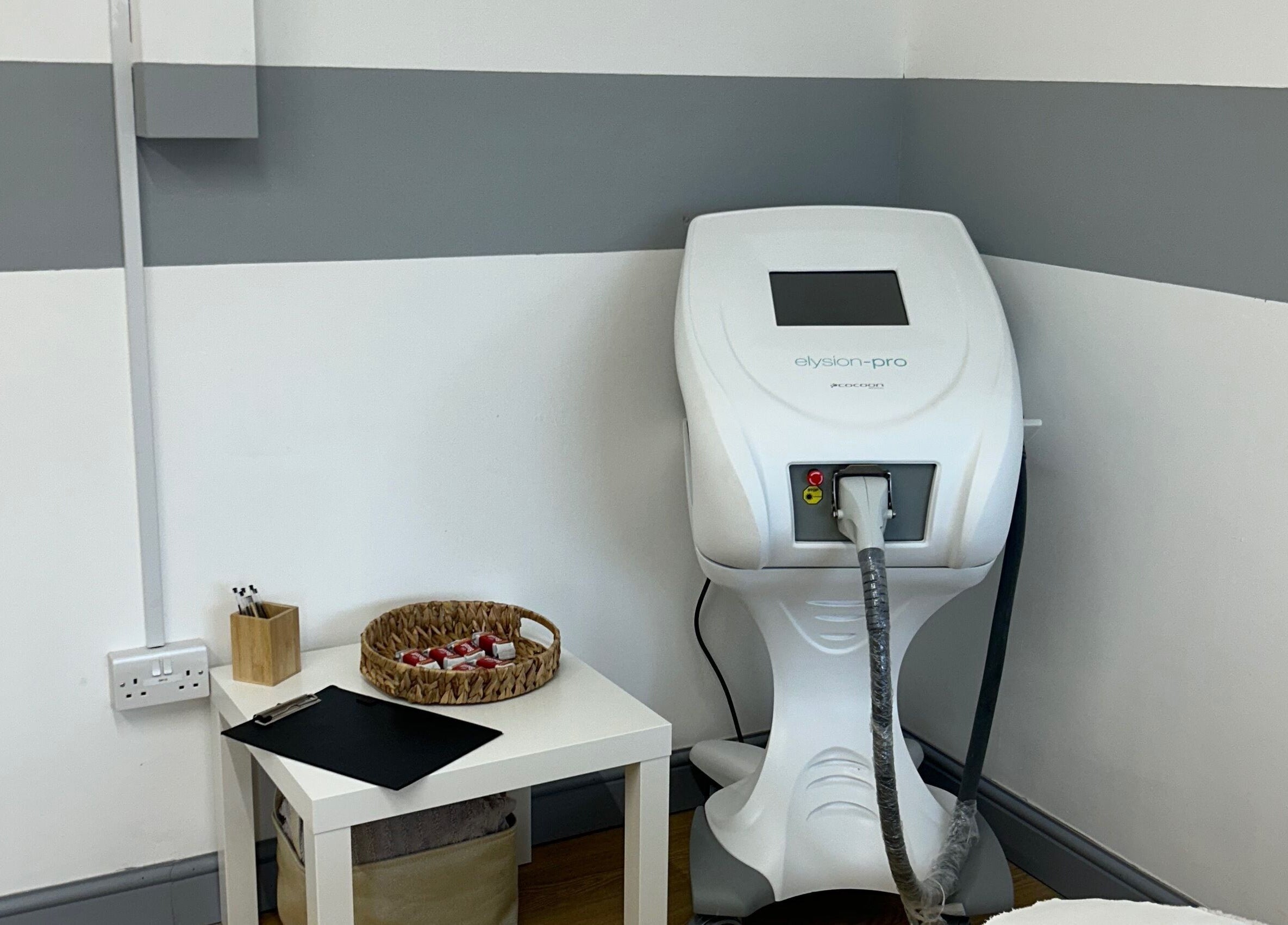 Laser machine corner at Tease 2 in Hazel Grove, England, GB.