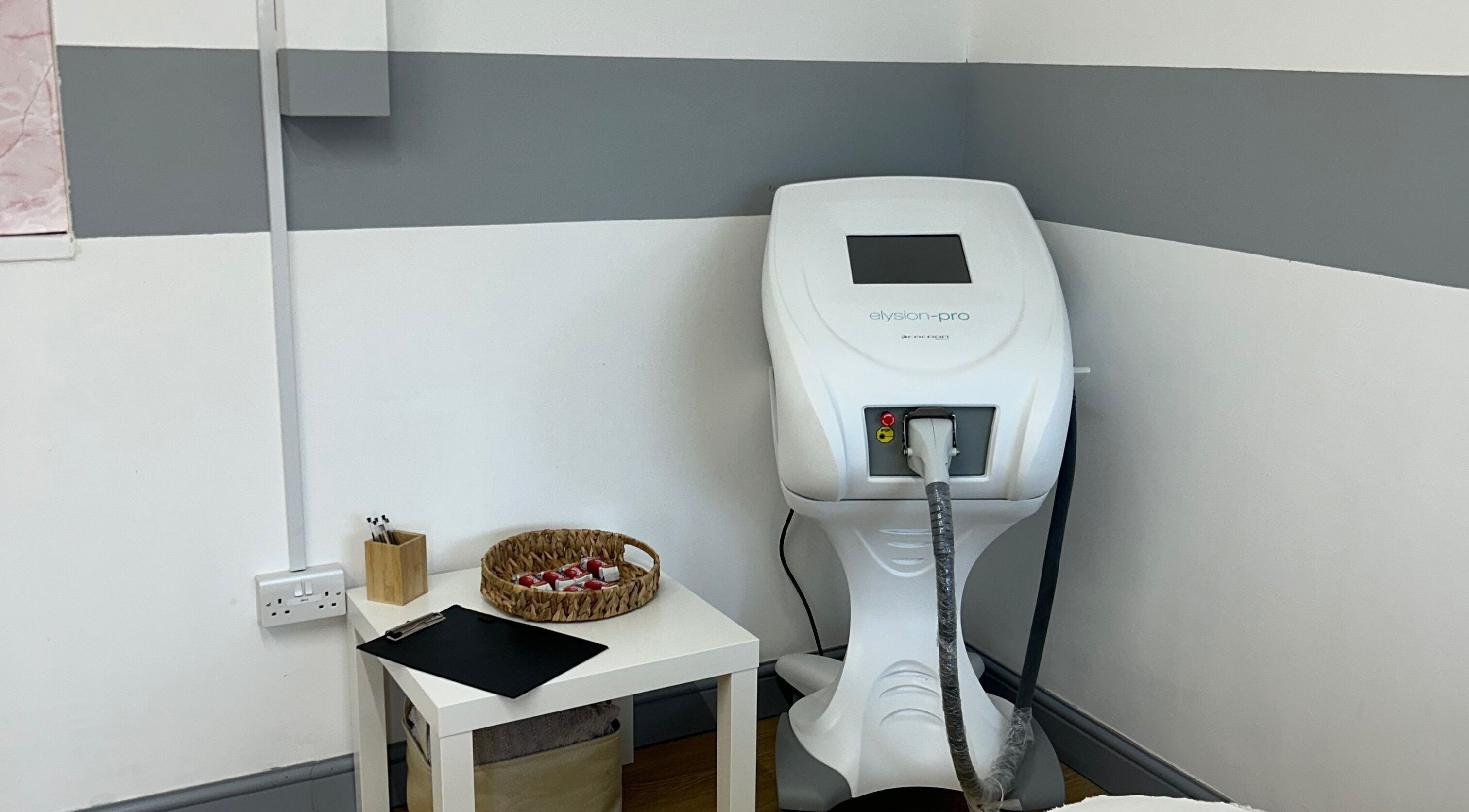 Laser machine corner at Tease 2 in Hazel Grove, England, GB.