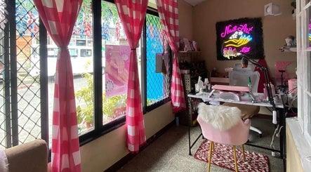 Interior of Bling On Me Nail Art Studio, Tayabas, Calabarzon, PH, showcasing a cozy, vibrant workspace.